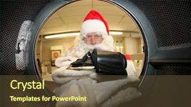  Presentation with laundromat - Colorful PPT theme enhanced with shot with a fish eye backdrop and a  colored foreground