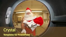  Presentation with laundromat - Slide deck featuring shot with a fish eye background and a  colored foreground