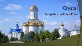  Presentation with orthodox - PPT theme with s orthodox monastery in kazan background and a  colored foreground