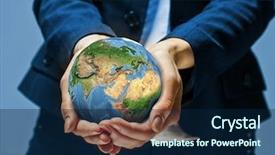  Presentation with save earth - Slide set with s save our planet earth background and a navy blue colored foreground