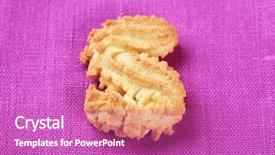  Presentation with cookie - Presentation having s-shaped spritz cookie background and a purple colored foreground