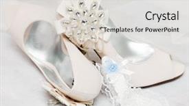  Presentation with wedding blue and yellow - Beautiful slides featuring s shoes and blue wedding backdrop and a light gray colored foreground