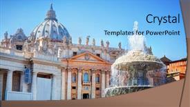  Presentation with vatican - Beautiful PPT layouts featuring s square in vatican city backdrop and a light blue colored foreground