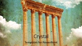  Presentation with ancient roman - Cool new presentation theme with s temple ancient roman column backdrop and a yellow colored foreground