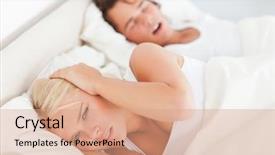  Presentation with snoring - Audience pleasing PPT theme consisting of her boyfriend's snoring backdrop and a coral colored foreground