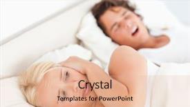  Presentation with snoring - Presentation theme having her fiance's snoring background and a coral colored foreground