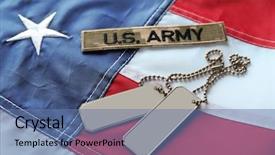  Presentation with american flag - Slides enhanced with s tokens on american flag background and a teal colored foreground