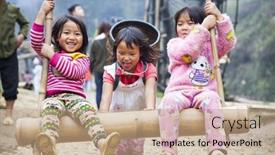  Presentation with ethnic minority - Presentation consisting of sa-pa-vietnam-12-march background and a coral colored foreground