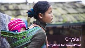  Presentation with hmong - PPT theme with sa-pa-vietnam-12-march background and a wine colored foreground