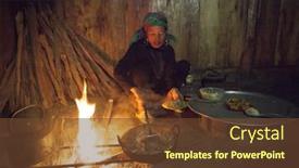  Presentation with tribal - Presentation theme with sa-pa-vietnam-14-march background and a tawny brown colored foreground