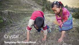  Presentation with hmong - PPT theme with sa-pa-vietnam-14-march background and a gray colored foreground