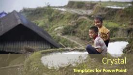  Presentation with ethnic minority - PPT theme featuring sa-pa-vietnam-14-march background and a  colored foreground