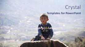  Presentation with hmong - Presentation theme with sa-pa-vietnam-14-march background and a sky blue colored foreground