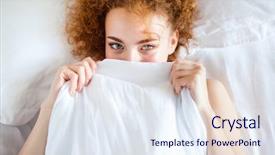  Presentation with young sing woman singing young - Cool new slide set with sabana - shy cute lovely young woman backdrop and a sky blue colored foreground