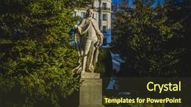  Presentation with gardens - Audience pleasing presentation theme consisting of sabatini-gardens-in-the-royal backdrop and a tawny brown colored foreground