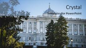  Presentation with gardens - PPT theme with sabatini-gardens-in-the-royal background and a light blue colored foreground