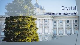  Presentation with gardens - Cool new PPT theme with sabatini-gardens-in-the-royal backdrop and a sky blue colored foreground