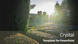  Presentation with gardens - PPT layouts consisting of sabatini-gardens-in-the-royal background and a gray colored foreground