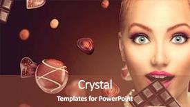  Presentation with girl model - Amazing slide set having model girl eating chocolate beautiful backdrop and a red colored foreground