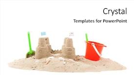  Presentation with fishing net - PPT layouts having sable - beach with sand fishing net background and a white colored foreground