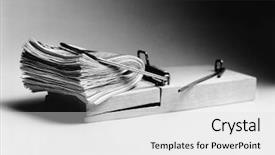  Presentation with cash - Beautiful PPT layouts featuring sabotage - mouse trap with wad backdrop and a white colored foreground