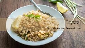  Presentation with sago - Cool new PPT layouts with sabudana-khichadi-a-delicious-recipe backdrop and a coral colored foreground