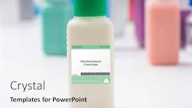  Presentation with bacteria - PPT theme consisting of saccharomyces-cerevisiae-bacteria-used background and a white colored foreground