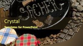  Presentation with cake - Amazing presentation theme having sacher-cake-s-still-life backdrop and a wine colored foreground