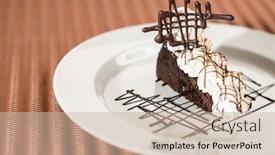  Presentation with cream - Slide deck with sacher-cake-with-whipped-cream background and a soft green colored foreground