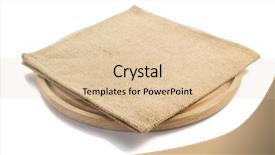  Presentation with cutting board - Slide deck with sack burlap napkin at cutting background and a lemonade colored foreground