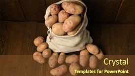  Presentation with dark - Slide deck consisting of sack-full-of-potatoes background and a tawny brown colored foreground