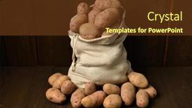  Presentation with dark - PPT theme enhanced with sack-full-of-potatoes background and a tawny brown colored foreground