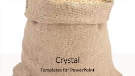  Presentation with wheat - Amazing PPT layouts having sack of wheat grains isolated backdrop and a coral colored foreground