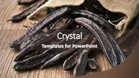  Presentation with rustic wood turquoise - Theme enhanced with sack on a rustic wooden background and a tawny brown colored foreground