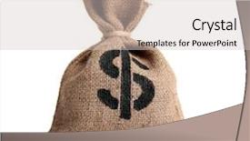  Presentation with bag - Colorful PPT layouts enhanced with sack with money isolated backdrop and a soft green colored foreground