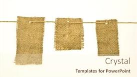  Presentation with lace design - Amazing theme having sackcloth-tags-with-lace backdrop and a cream colored foreground