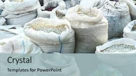  Presentation with kidney - Slides enhanced with sacks with kidney beans background and a light blue colored foreground