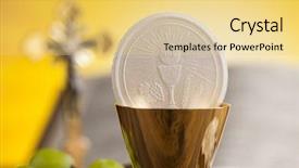  Presentation with sacrament - Amazing presentation theme having sacrament of communion eucharist symbol backdrop and a lemonade colored foreground