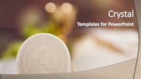  Presentation with sacrament - Beautiful presentation theme featuring sacrament of communion eucharist symbol backdrop and a tawny brown colored foreground