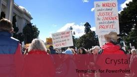  Presentation with labor union - Slides enhanced with sacramento-california-february-26-labor background and a tawny brown colored foreground