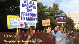  Presentation with protest - Slide set having sacramento-california-november-22-2008 background and a tawny brown colored foreground