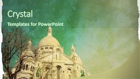  Presentation with paris - Audience pleasing slide deck consisting of cracked - foto film - old photo backdrop and a gray colored foreground.