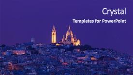  Presentation with paris france - Presentation theme enhanced with sacre coeur in paris france background and a  colored foreground