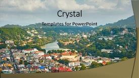  Presentation with sri lanka - Cool new presentation theme with sacred - panoramic view of kandy city backdrop and a light blue colored foreground