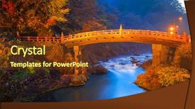  Presentation with strengthen mind and body during adversity - Theme enhanced with sacred - shinkyo bridge during autumn background and a tawny brown colored foreground