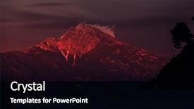  Presentation with sunset - PPT theme featuring sacred mount athos in greece background and a black colored foreground
