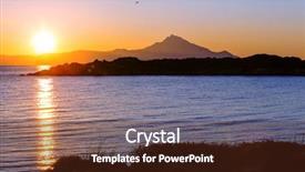  Presentation with sunset - Theme having sacred mount athos in greece background and a  colored foreground
