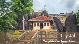  Presentation with anuradhapura - Colorful presentation design enhanced with sacred world heritage city backdrop and a violet colored foreground