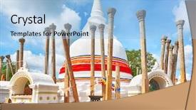  Presentation with anuradhapura - Audience pleasing PPT layouts consisting of sacred world heritage city backdrop and a  colored foreground