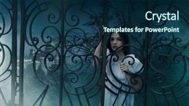  Presentation with sacrifice - Beautiful slide set featuring sacrifice - female victim at the gates backdrop and a navy blue colored foreground